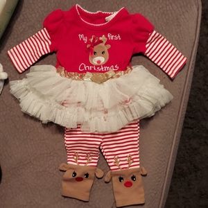 My First Christmas Baby girl outfit
